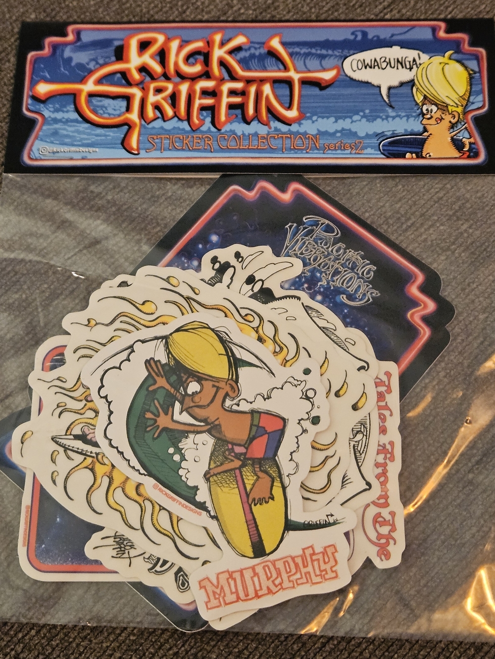 Rick Griffin Custom Art Designs Sticker Pack Set New Sealed Surfing Skating RARE